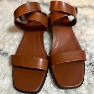 Vionic Anaya Sandal Brown Leather Size 10